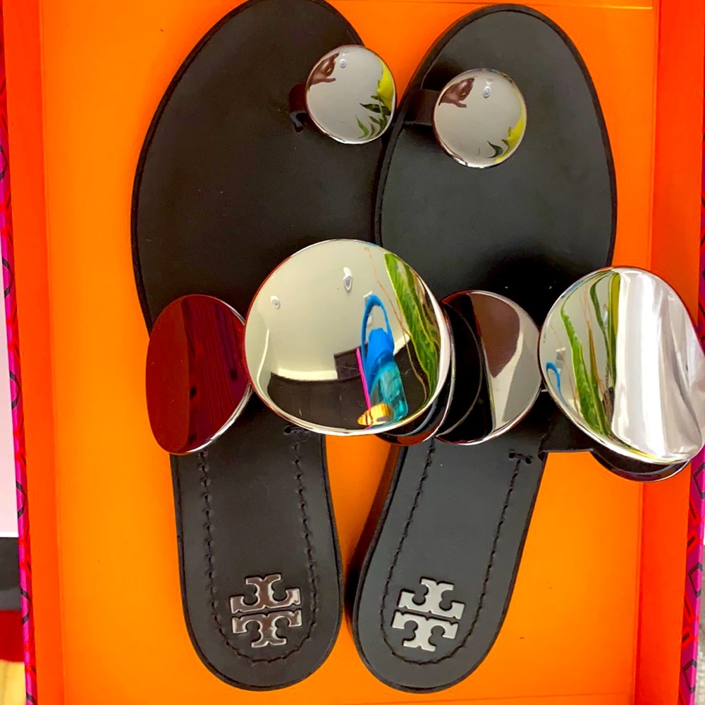 Tory Burch Patos Multi disk Sandal in black